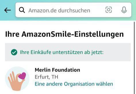 Merlin Foundation bei Amazon Smile